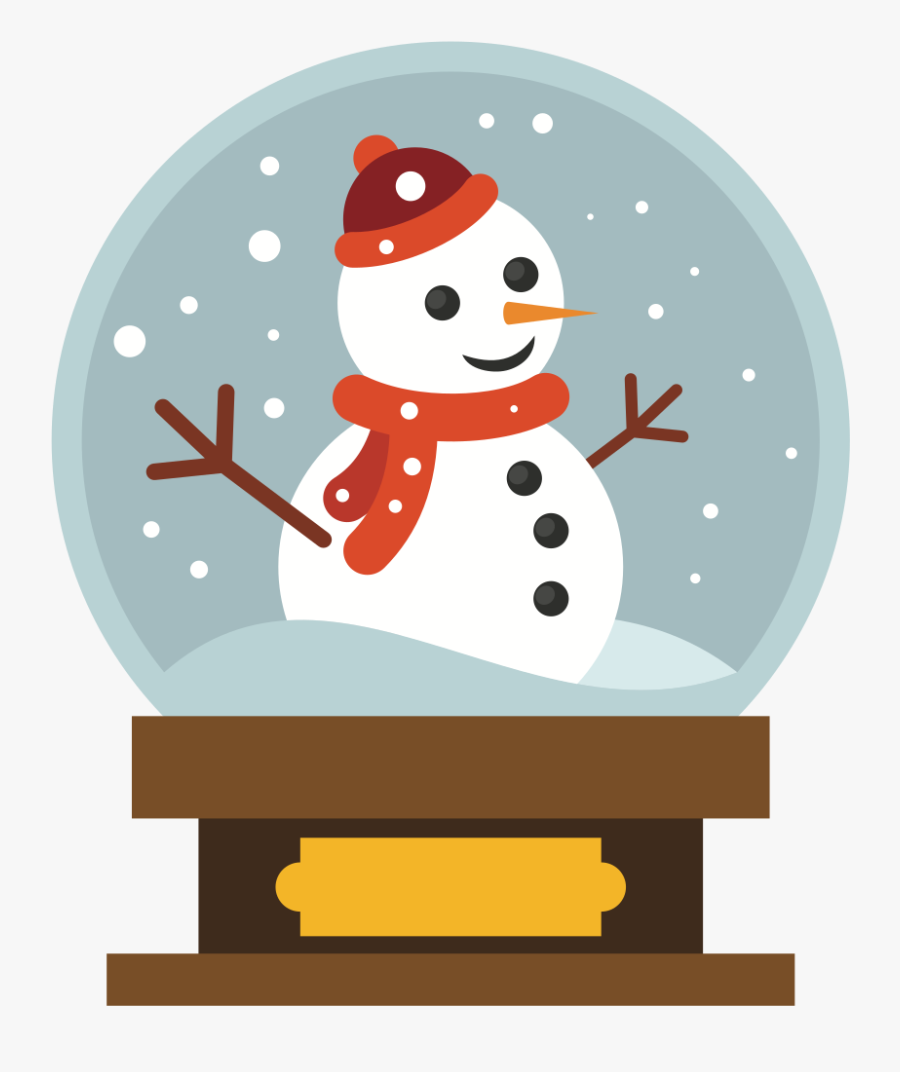 Snowman In Globe - Jul Clipart, Transparent Clipart