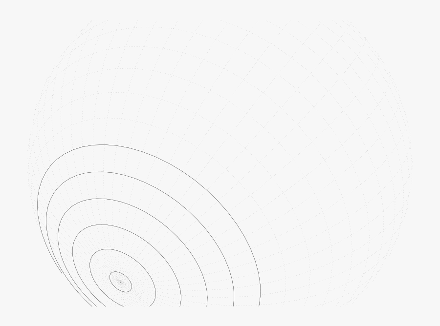 Geometric Grid Of Latitude And Longitude - Circle, Transparent Clipart