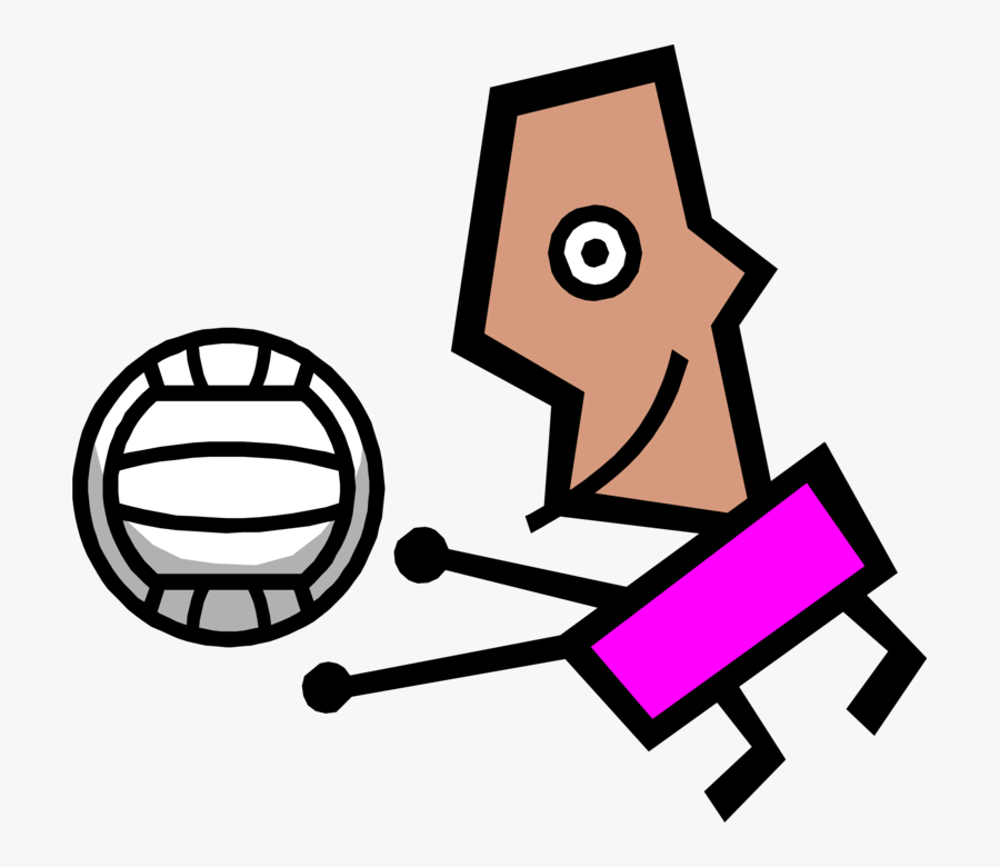 Guy Plays Soccer Image - Volleyball Clipart, Transparent Clipart