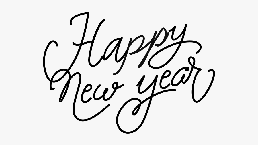 Happy New Year Saying - Transparent Background Happy New Year Clip Art, Transparent Clipart