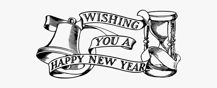 Happy New Year Banner - Happy New Year 2020 Drawing, Transparent Clipart
