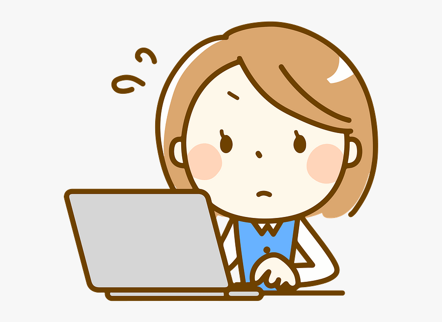 Laptop Women Clipart Png, Transparent Clipart
