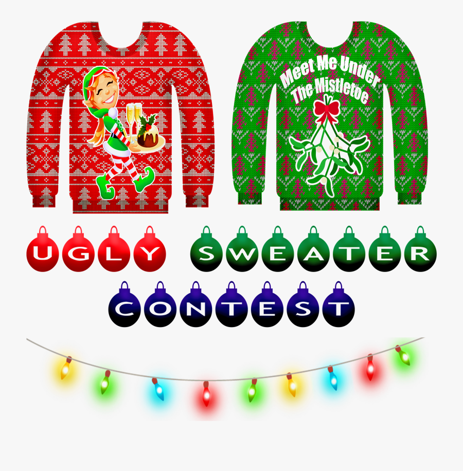 Ugly Christmas Sweater Perks - Ugly Sweater Contest Clipart, Transparent Clipart
