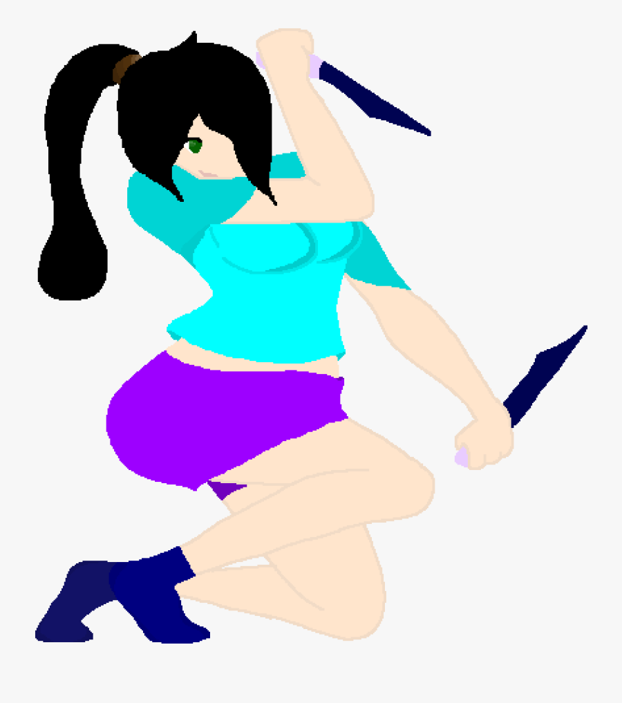 Rosie With Knives - Illustration, Transparent Clipart