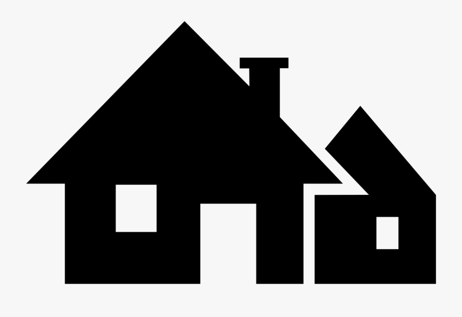 Houses Black And White Logo, Transparent Clipart