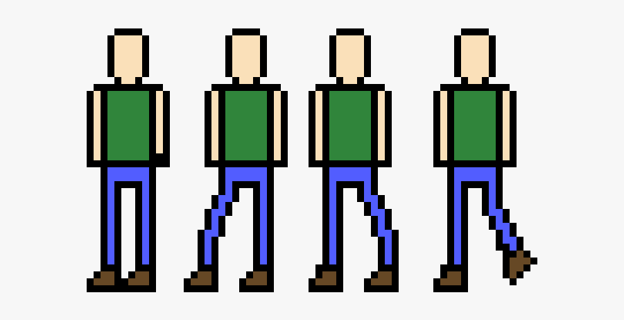 Man Pixel Art Maker - Pixel Art Walking Person, Transparent Clipart
