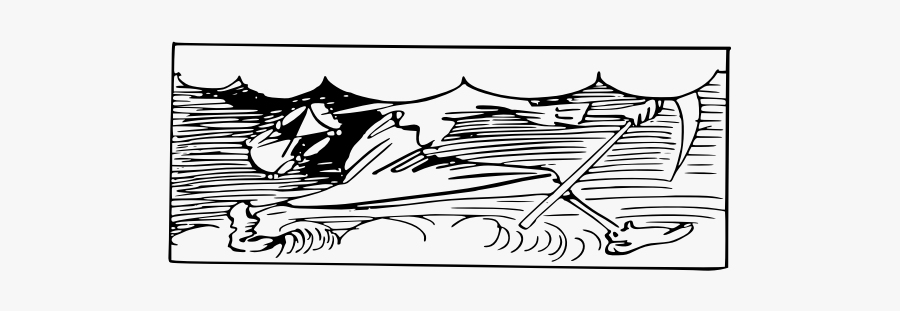 Vector Drawing Of Man Walking Through Cloud - Wilhelm Busch Sauseschritt, Transparent Clipart