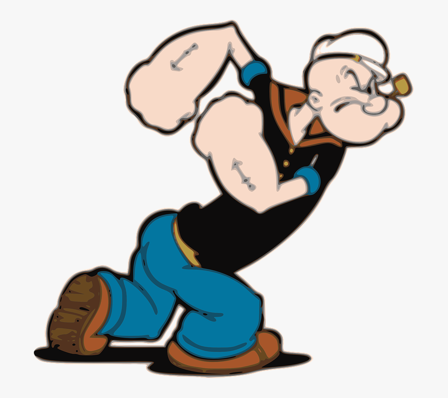 Popeye Cartoon Walking - Popeye The Sailor Man, Transparent Clipart
