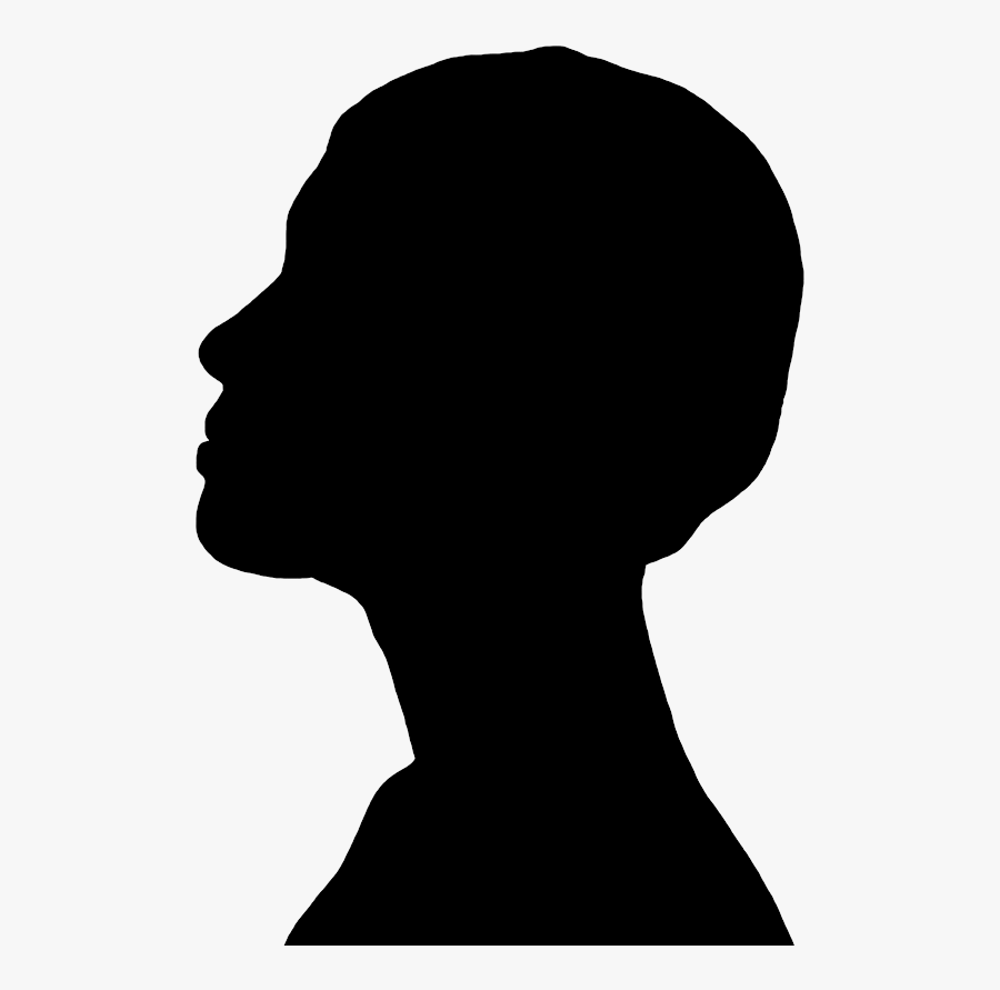 Neck Clipart Girl Short Hair - Man Profile Silhouette Png, Transparent Clipart
