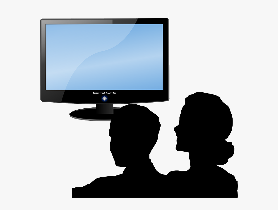 Couple Watching Tv Clipart, Transparent Clipart