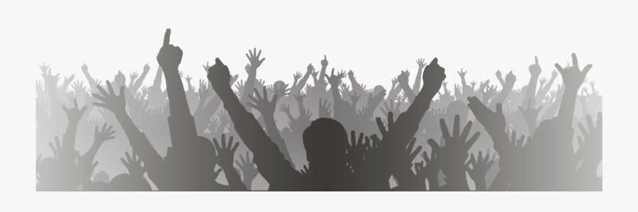 #ftestickers #people #crowd #cheering #silhouette - Transparent Crowd Hands Png, Transparent Clipart