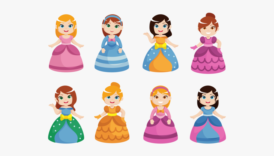 Beautiful Princesa Vectors - Dibujos Animados De Reinas, Transparent Clipart