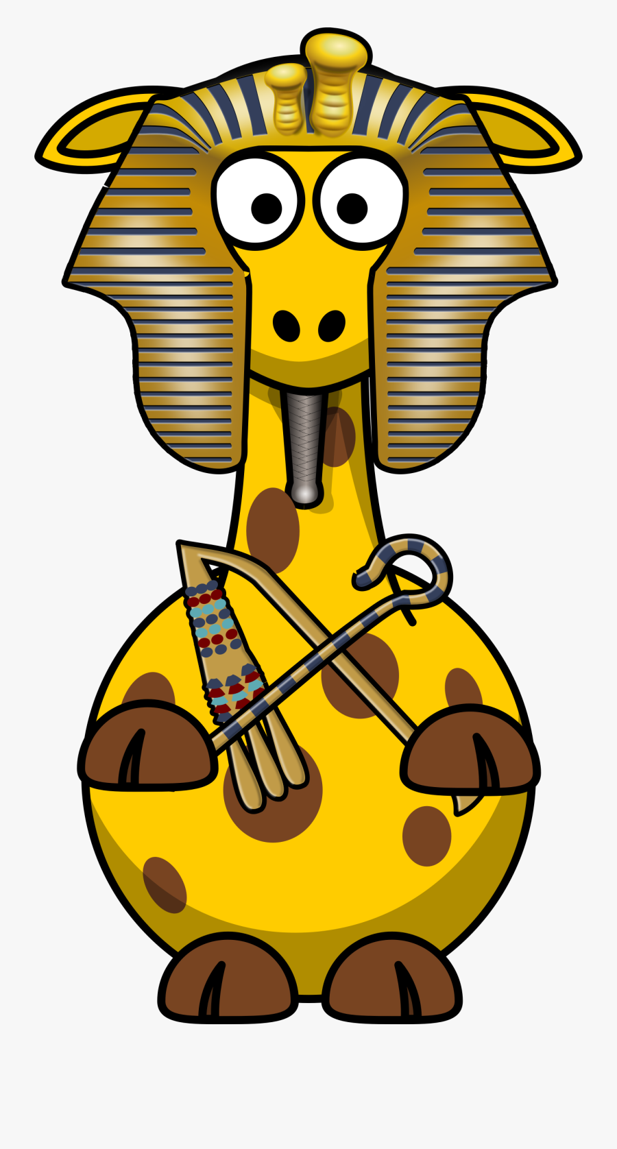 Giraffe-pharao - Giraffe Valentine Clip Art, Transparent Clipart