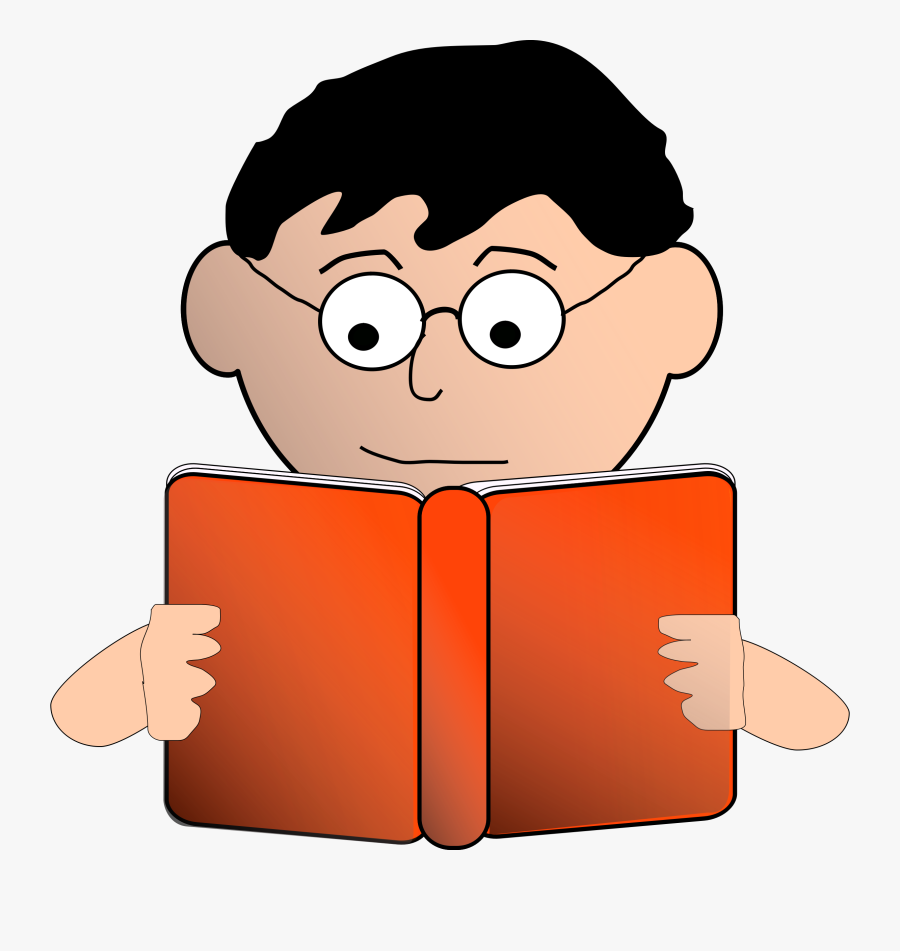 Nlyl Reading Man With Glasses - Reading Clip Art, Transparent Clipart