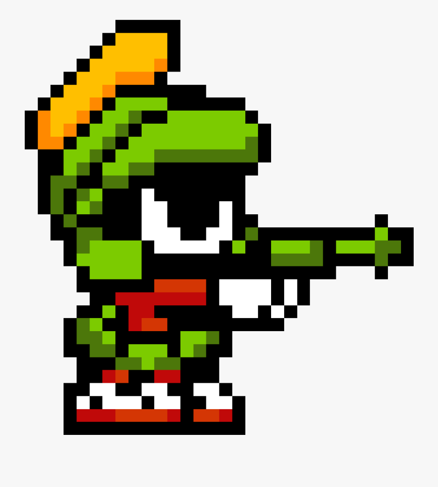 Looney Tunes Collection - Marvin The Martian Pixel Art, Transparent Clipart