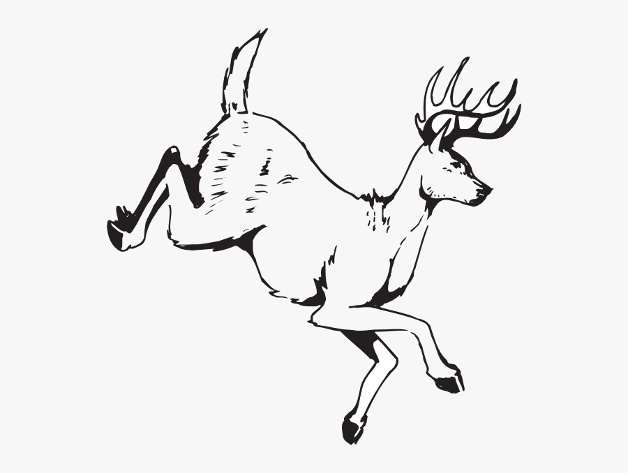 Deer And Fawn Run Clipart, Transparent Clipart