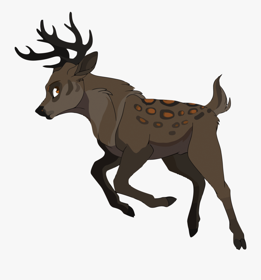 Vector Jumping Deer Png Download - Free Reindeer Jumping, Transparent Clipart