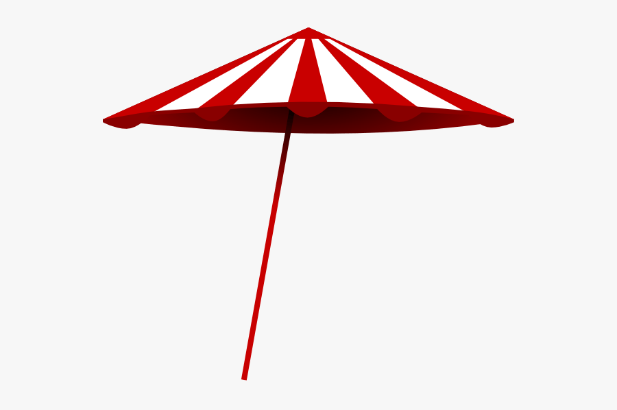 Red-white Umbrella - Beach Umbrella Clip Art, Transparent Clipart