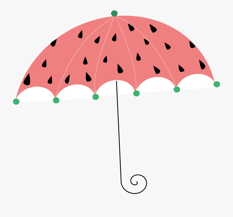 Watermelon Umbrella Clipart, Transparent Clipart