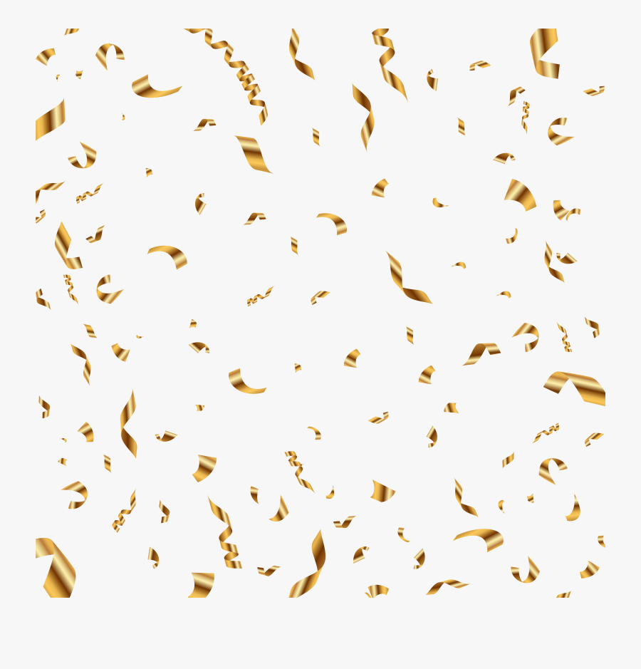 Birthday Gold Balloon Confetti Clip Art, Transparent Clipart