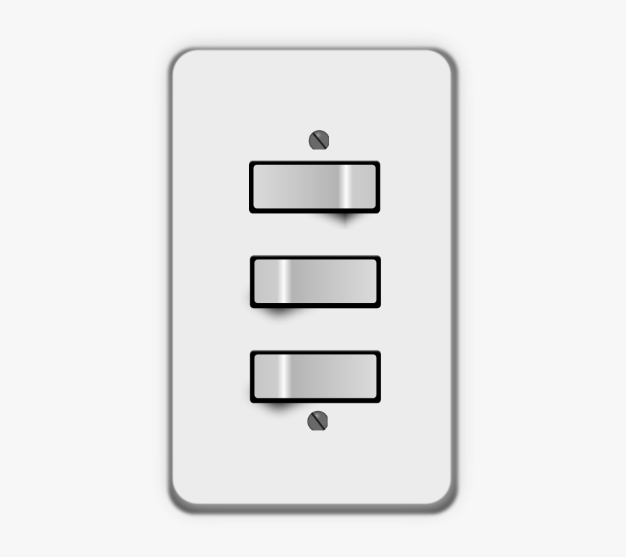 Light Switch, 3 Switches - Light Switch Clip Art, Transparent Clipart