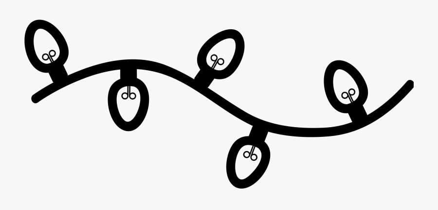 String Lights Clipart Black And White, Transparent Clipart