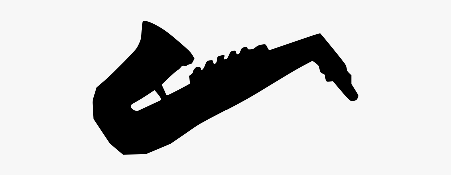 Saxophone Silhouette-1574414597 - Cartoon Saxophone Silhouette, Transparent Clipart