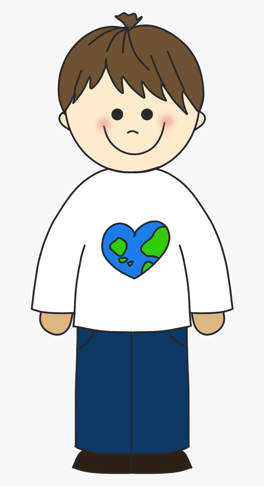 Cartoon Clipart Boy - Clip Art Of A Boy, Transparent Clipart