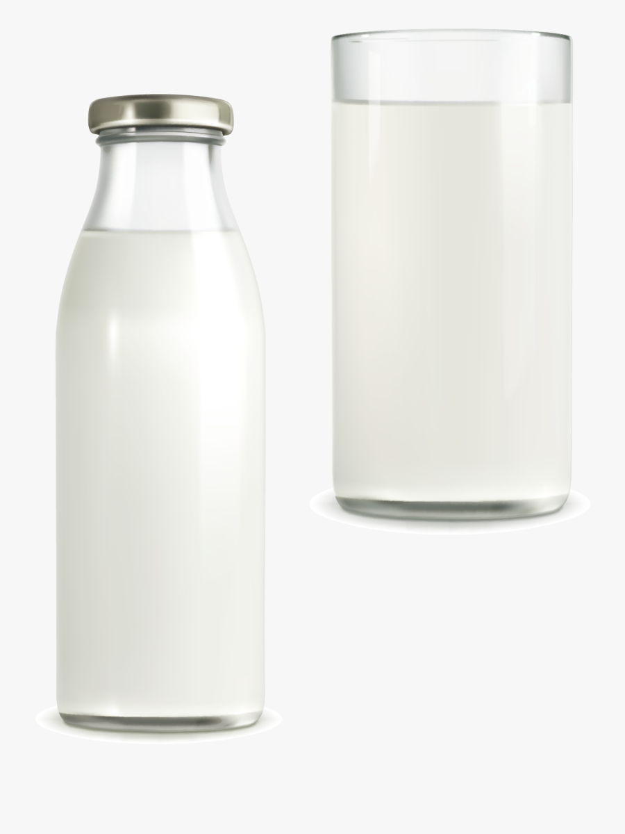 Coconut Milk Milk Bottle - Glass Of Coconut Milk, Transparent Clipart