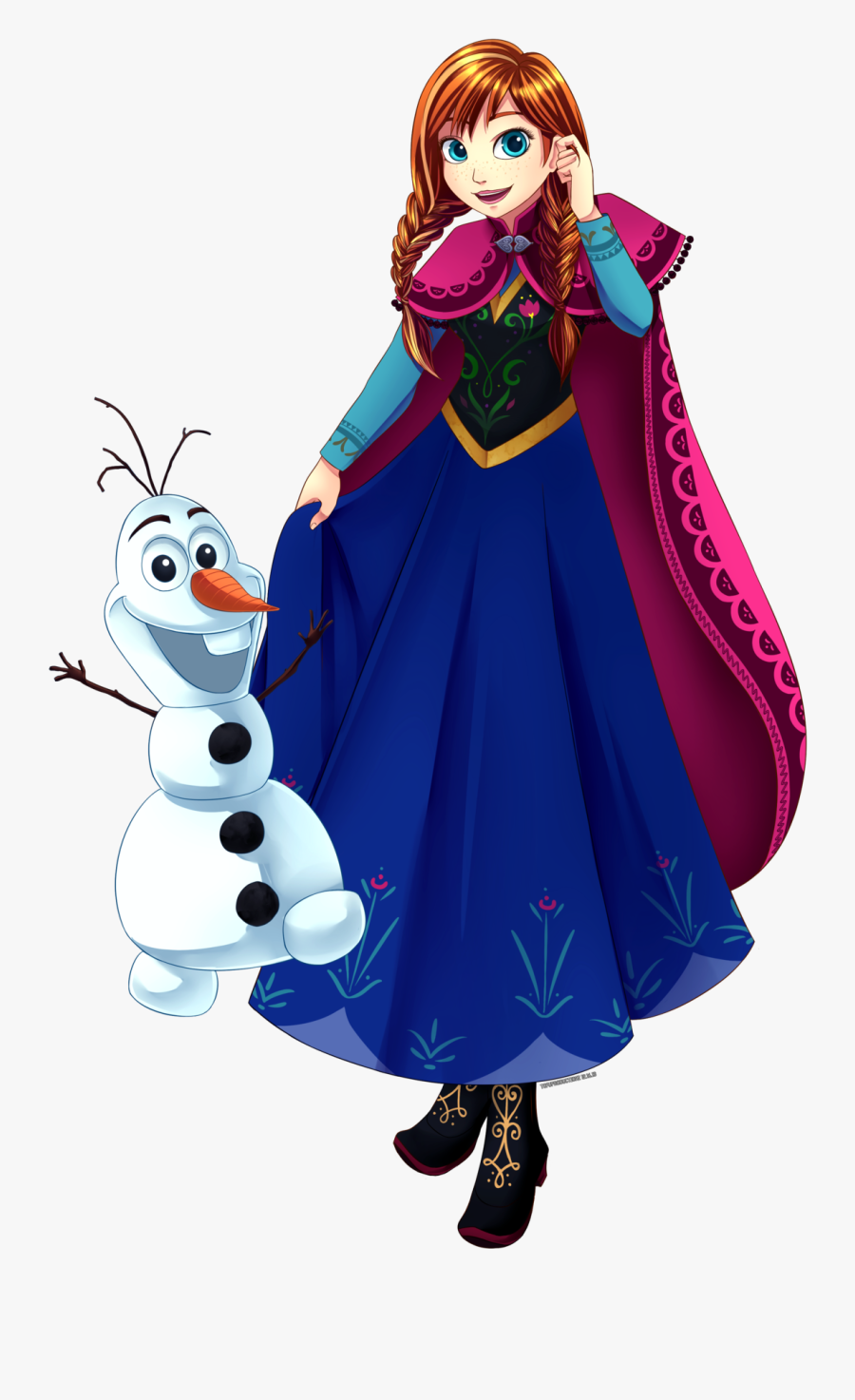 Frozen Clipart 2013 Tumblr - Anna And Olaf Frozen, Transparent Clipart