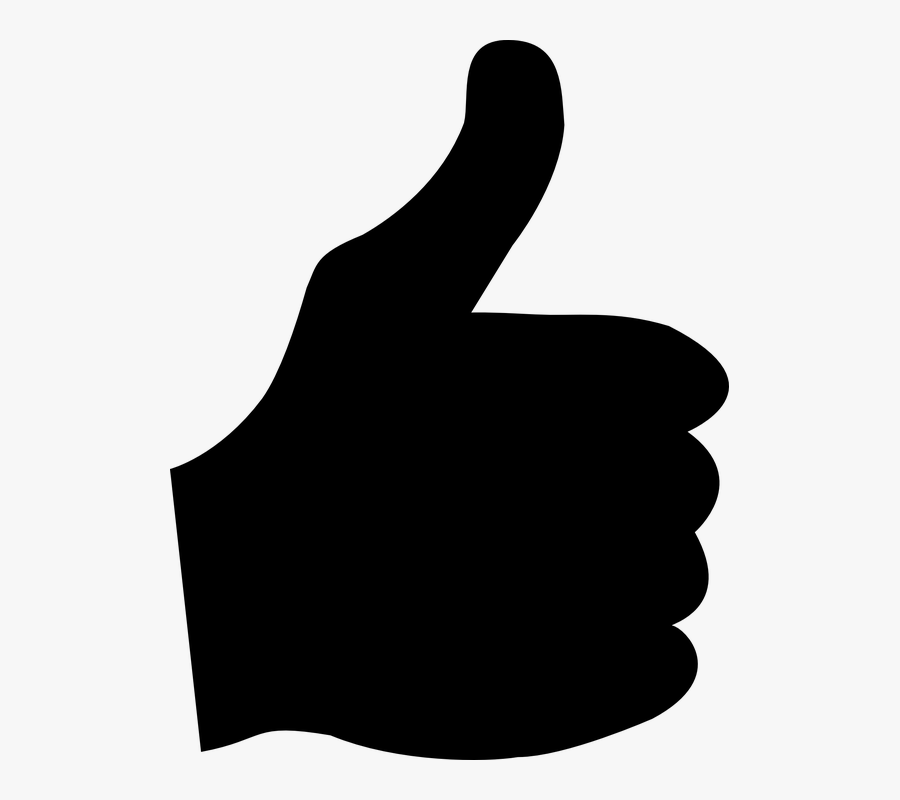Fingers Clipart Okay - Vector Silhouette Thumbs Up, Transparent Clipart