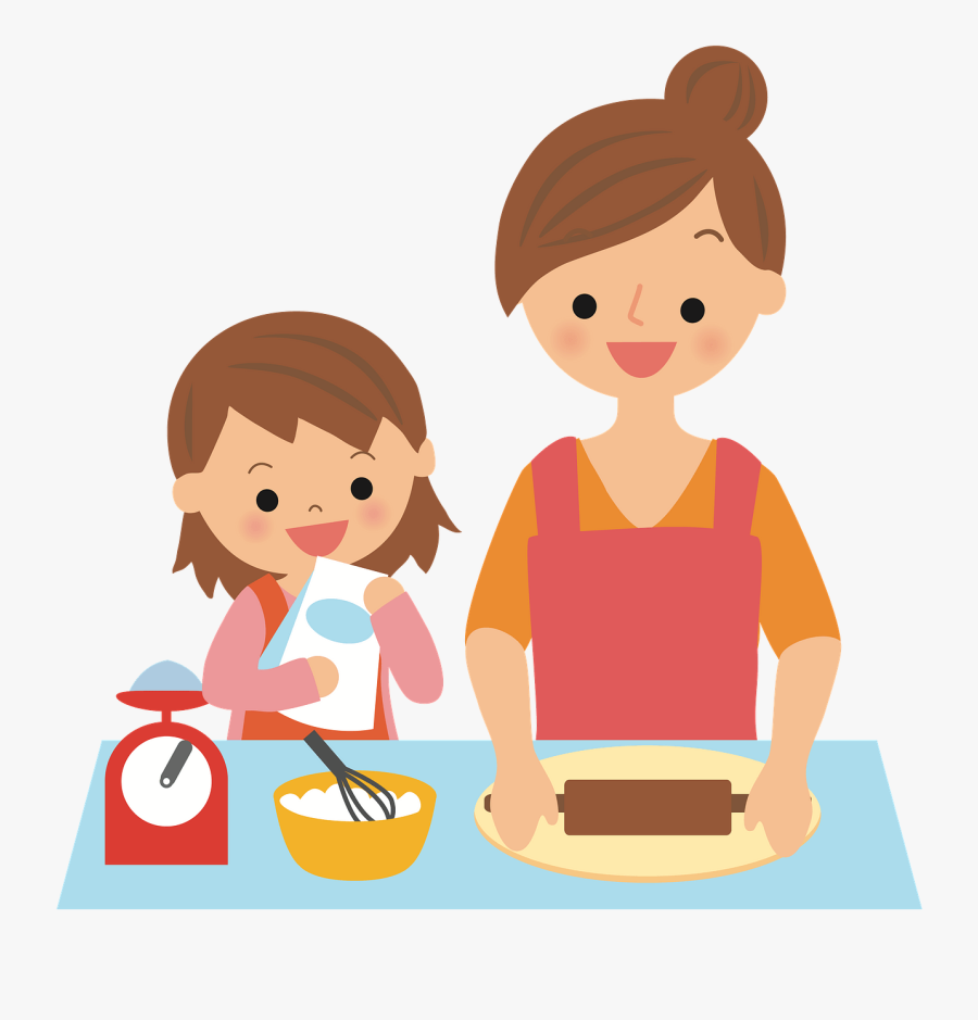 Mom Baking Clipart, Transparent Clipart