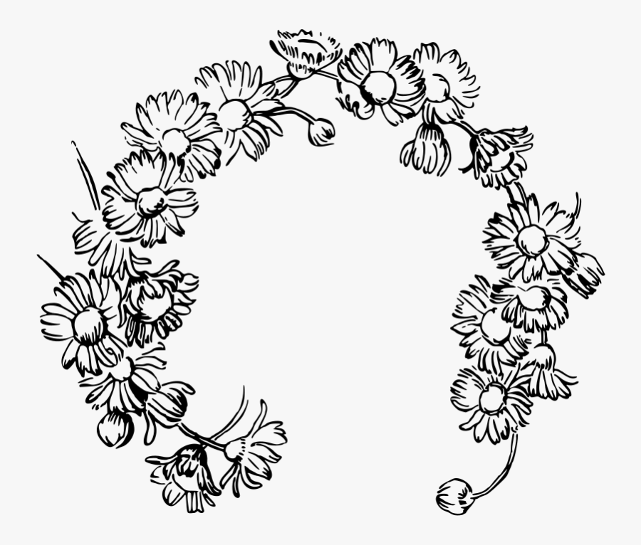 Clipart - Daisy Chain Drawing Clipart, Transparent Clipart