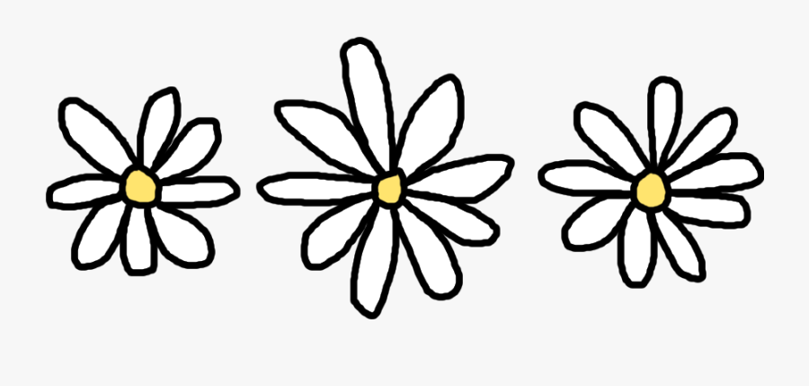 Flower Drawing Png Tumblr - Stickers Flower, Transparent Clipart
