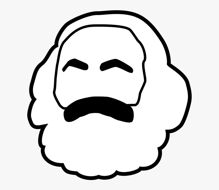 Emotion,monochrome Photography,facial Hair - Karl Marx Clipart, Transparent Clipart