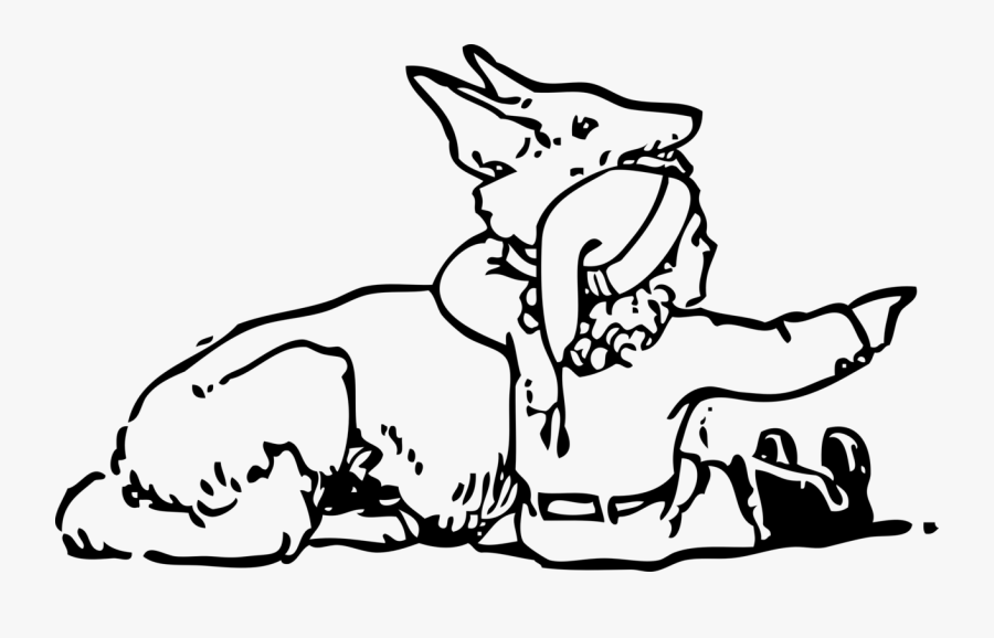 Johnny Automatic Child And Wolf - Child And Wolf Outline, Transparent Clipart