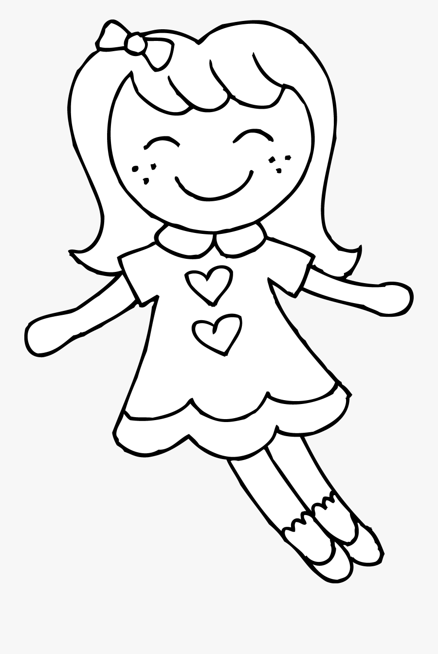 Dolly Clipart - Doll Clipart Black And White, Transparent Clipart