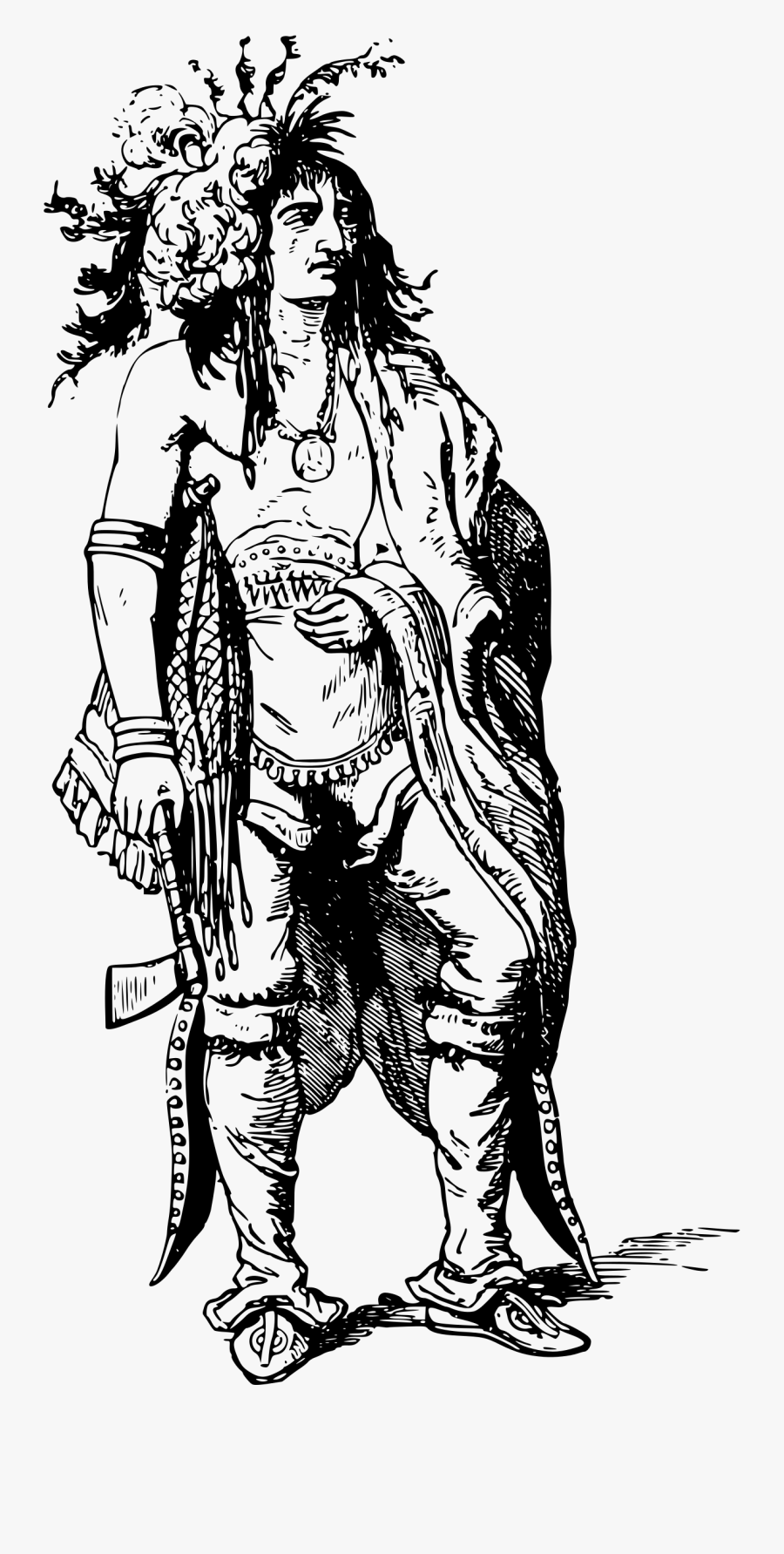 Indians Clipart Iroquois Person - Iroquois Native American Drawing, Transparent Clipart