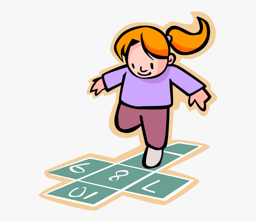Clip Art Freeuse Download Girl Plays Hopscotch At Recess - Hopscotch Clipart, Transparent Clipart