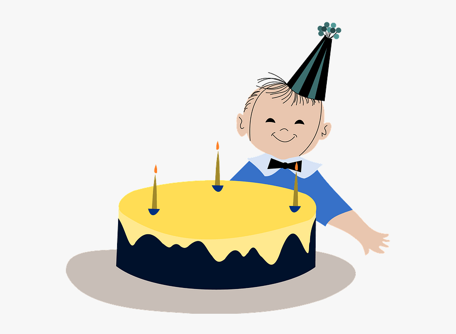 Boy Birthday Cake Child, Transparent Clipart