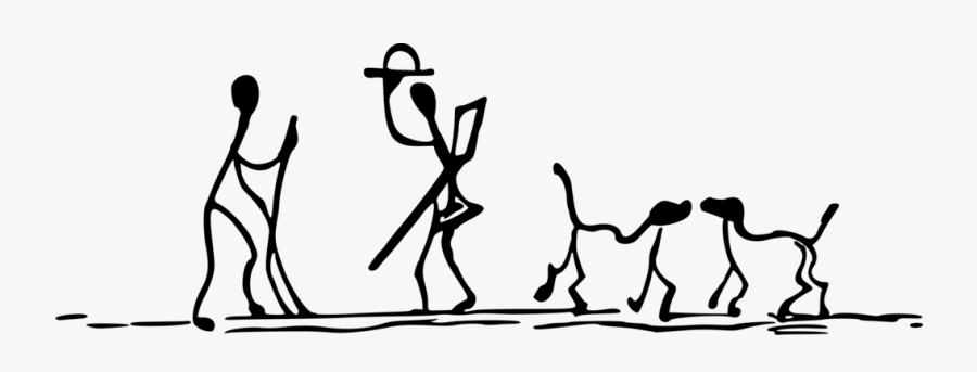 Stick People Walking Drawing Png, Transparent Clipart