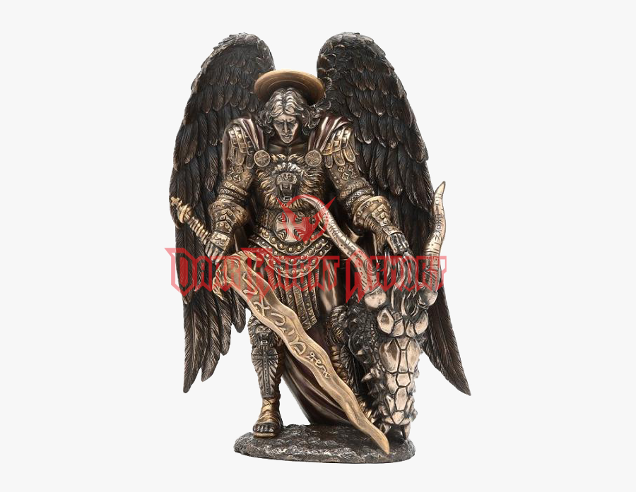 Michael Lucifer Patron Saint Archangel - St Michael Killing The Dragon, Transparent Clipart
