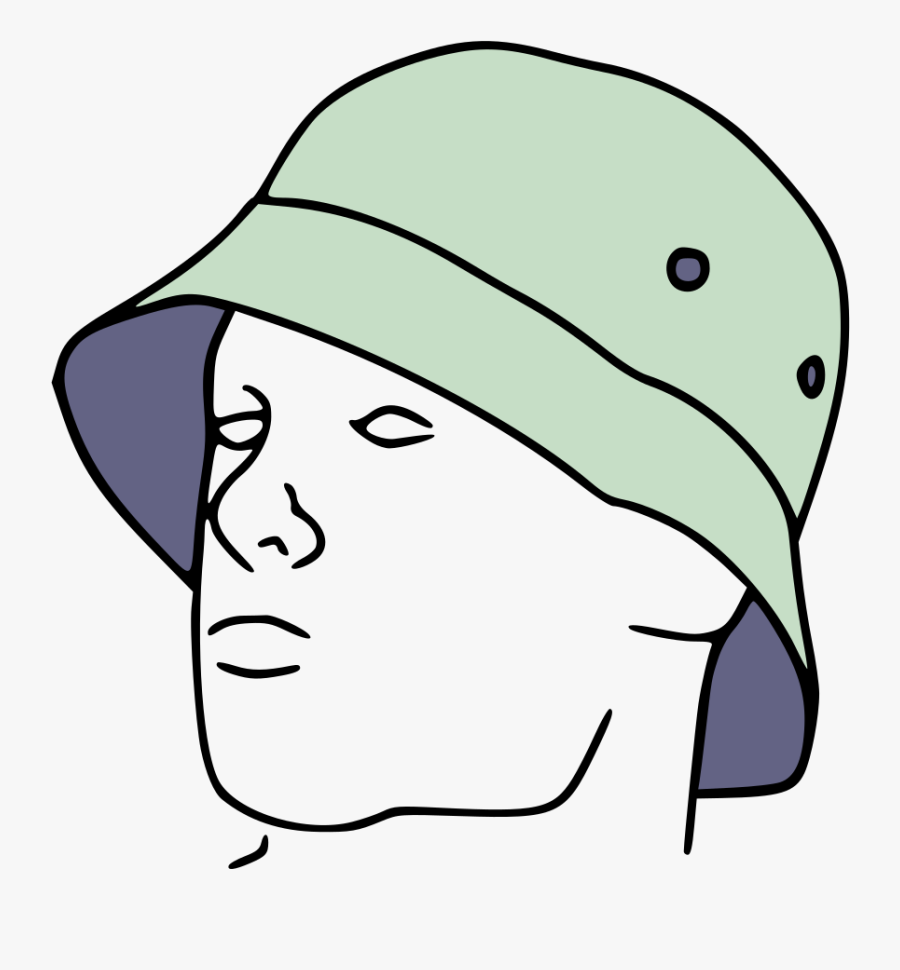Filebucket Hat Line Drawing - Bucket Hat Vector Png, Transparent Clipart