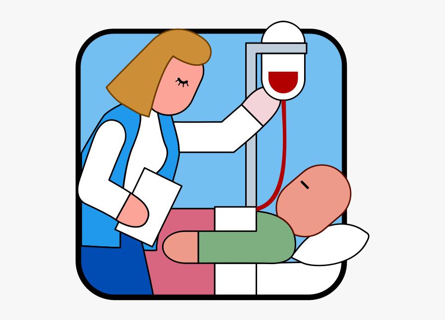 Nurse With Iv - Patient And Nurse Clip Art, Transparent Clipart