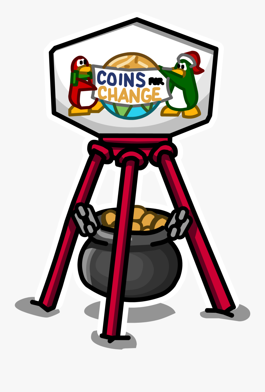 Coins For Change Donation Station Sprite 001 Hover - Club Penguin Coins For Change, Transparent Clipart