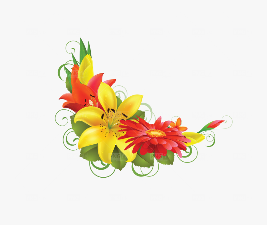 Border Flower Png Hd, Transparent Clipart