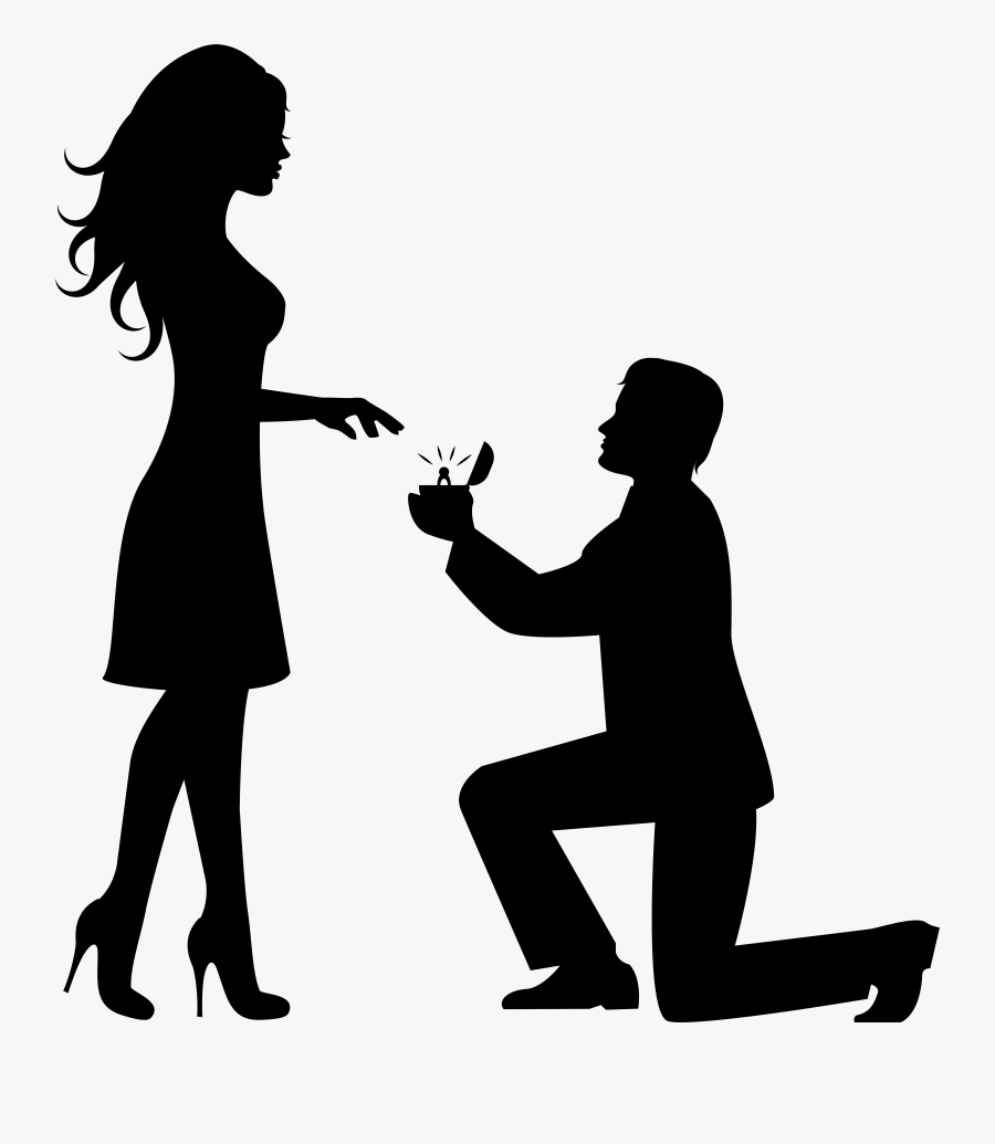 Romance Silhouette Couple Royalty-free, Transparent Clipart