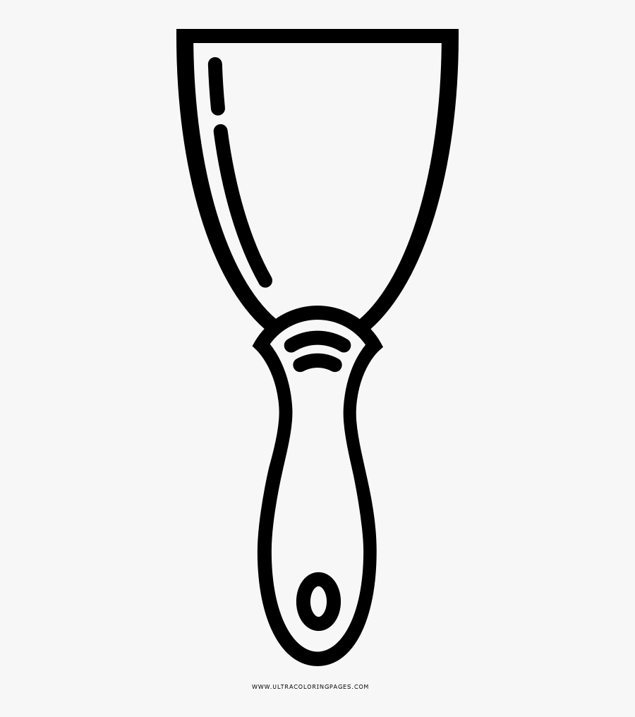 Putty Knife Coloring Page, Transparent Clipart
