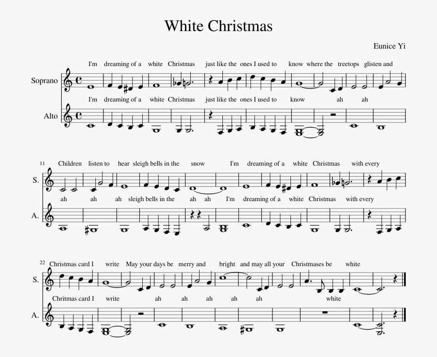 Transparent Christmas Sheet Music Clipart - Pie Jesu Faure Notes, Transparent Clipart