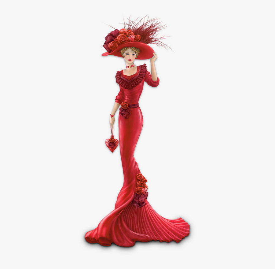 Transparent Flappers Clipart - Thomas Kinkade Style Ladies Figurines, Transparent Clipart